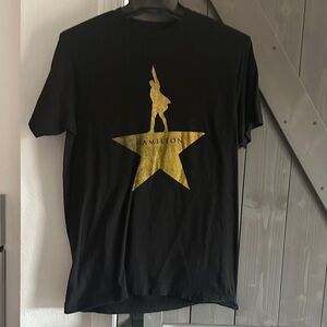 Hamilton Black Tee with Gold Star Design